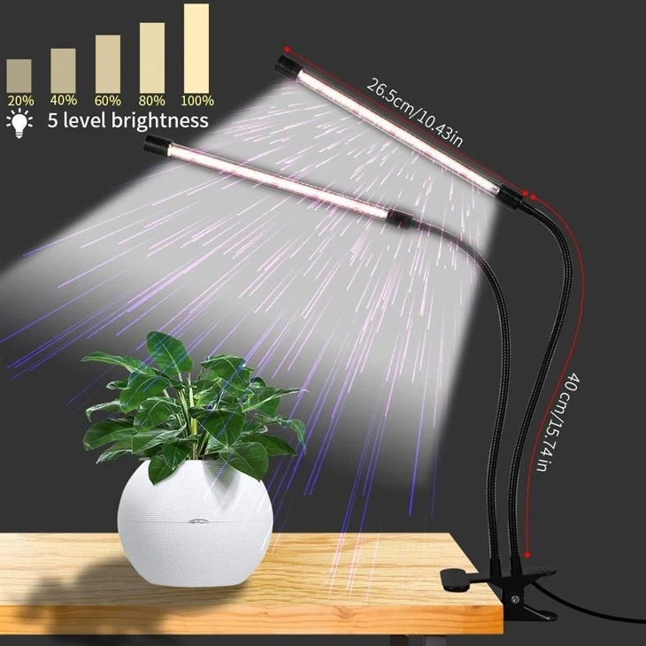 6000K Full Spectrum Clip Plant Growing Lamp LED Grow Light