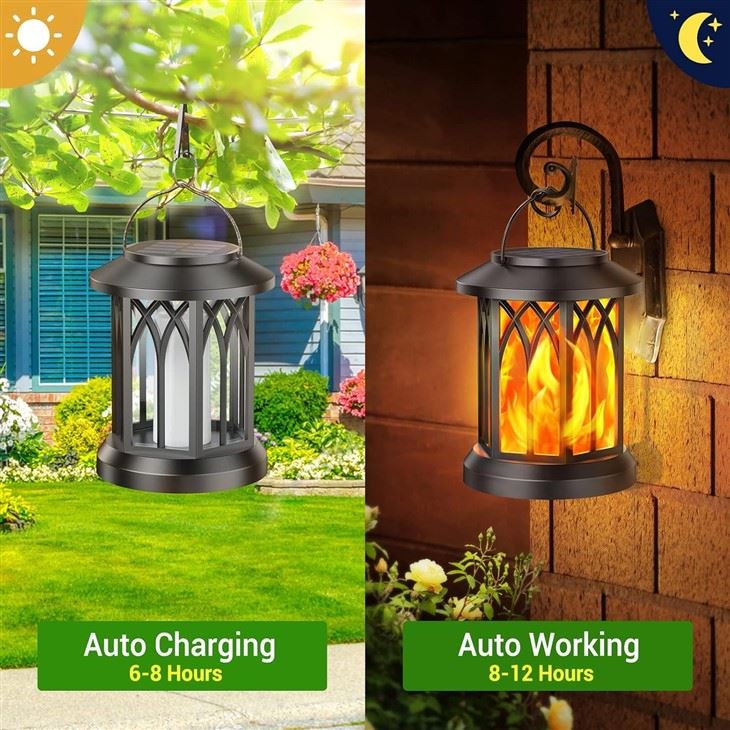 Hanging Flickering Flame Solar Lights Lantern best