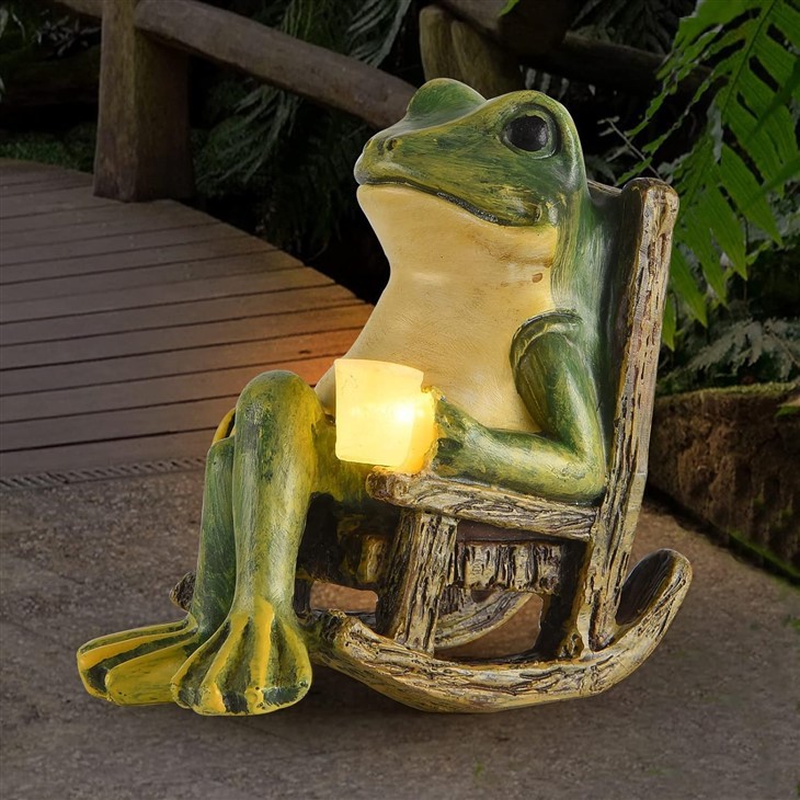 Miniature Frog Solar Garden Lights